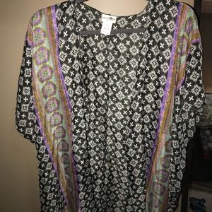 Geometric Printed Kimono